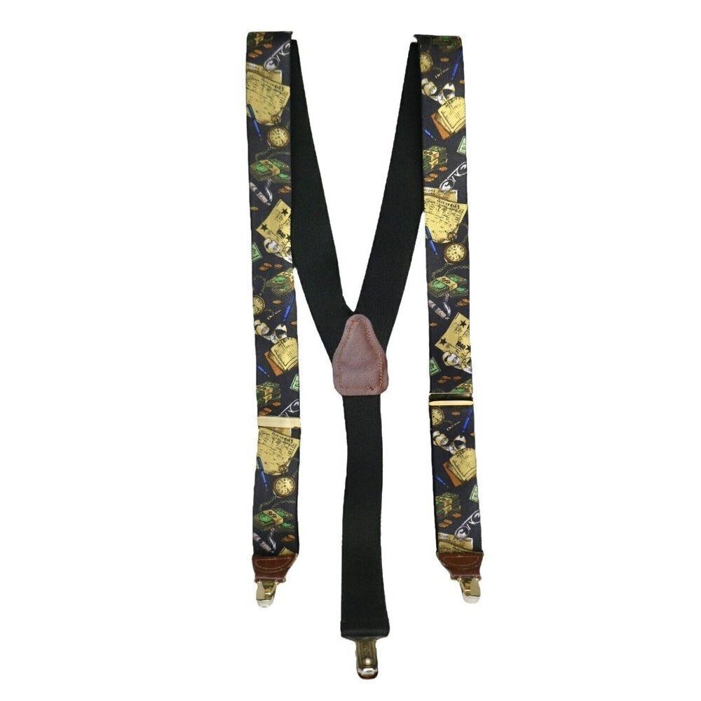 Pelican USA Suspenders Money Rich Accountant Banker Taxes Print Retro‎